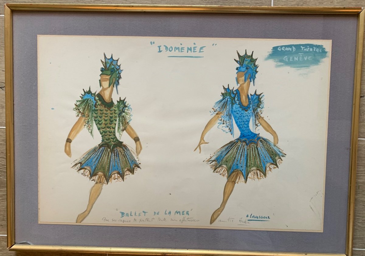 André Levasseur Theater Costume Project For The Ballet De La Mer-photo-3